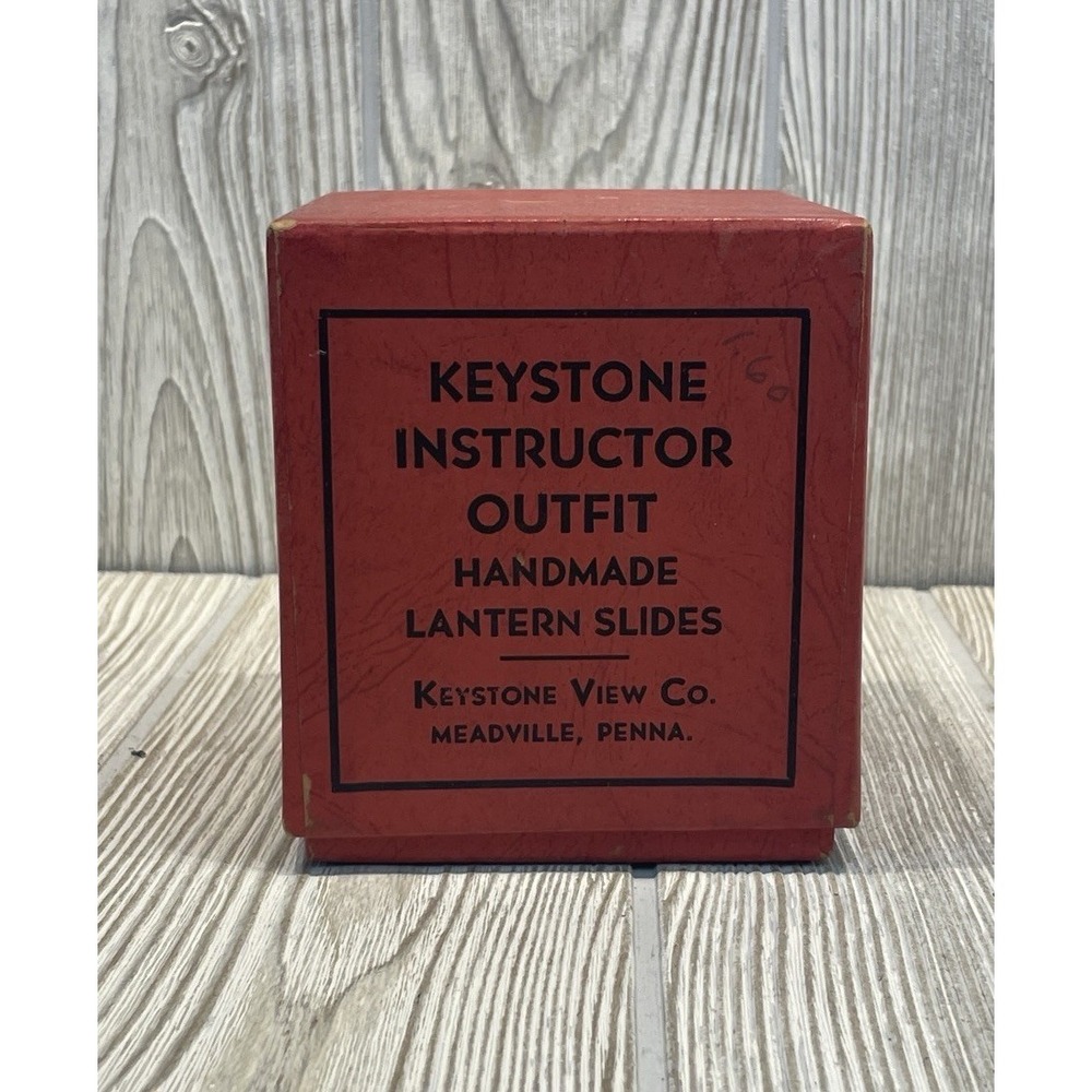 Antique Keystone Magic Lantern Glass Slides Lot of 11 Handmade Christmas Crayons